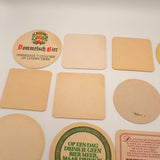 European & US Beer Coasters Mats Bar Pub Man Cave Art Breweriana 20 Pcs VG Vintage