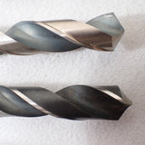 Vintage Hanson USA HSS Silver Deming Drill Bit Set of 10 Bits 17/32"-1" w/Tubes