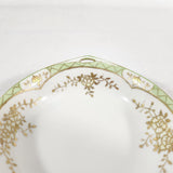 Hand-painted Nippon Japan Gold Encrusted Bowl w/Flowers & Vines & Green Accent
