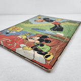 Vtg 1950 Walt Disney Frame Tray Puzzle Mickey Diving into The Ol' Swimmin' Hole