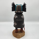 Signed 2002 Arthur Oso Jr 11" Hopi Kachina Doll Crow Katsina Cottonwood Polacca