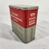 Vintage 1950s Rexall Quik-Bands Bandaid Bandage 3-1/2" x 3-1/2" Tin Rexall Drug