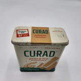 Vintage CURAD 57 Flesh Medicated Plastic Bandage Tin Hinged Lid Box by Curity
