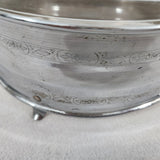 Vtg 1960s Etched Clear Glass GlasBake 206 Uncovered Casserole Dish w/Metal Stand