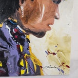 Native American Original 18x24 Oil Painting Warrior Portrait B. Nienabe Unframed