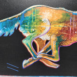 John Nieto (1936-2018) Running Wolf 17x14.5" Giclee Canvas Print Signed Unframed