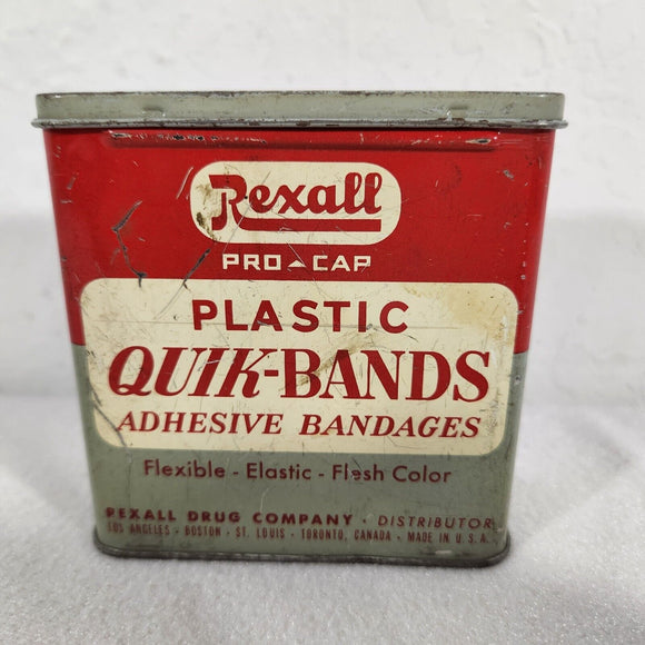 Vintage 1950s Rexall Quik-Bands Bandaid Bandage 3-1/2