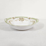 Hand-painted Nippon Japan Gold Encrusted Bowl w/Flowers & Vines & Green Accent