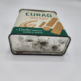 Vintage CURAD 57 Flesh Medicated Plastic Bandage Tin Hinged Lid Box by Curity
